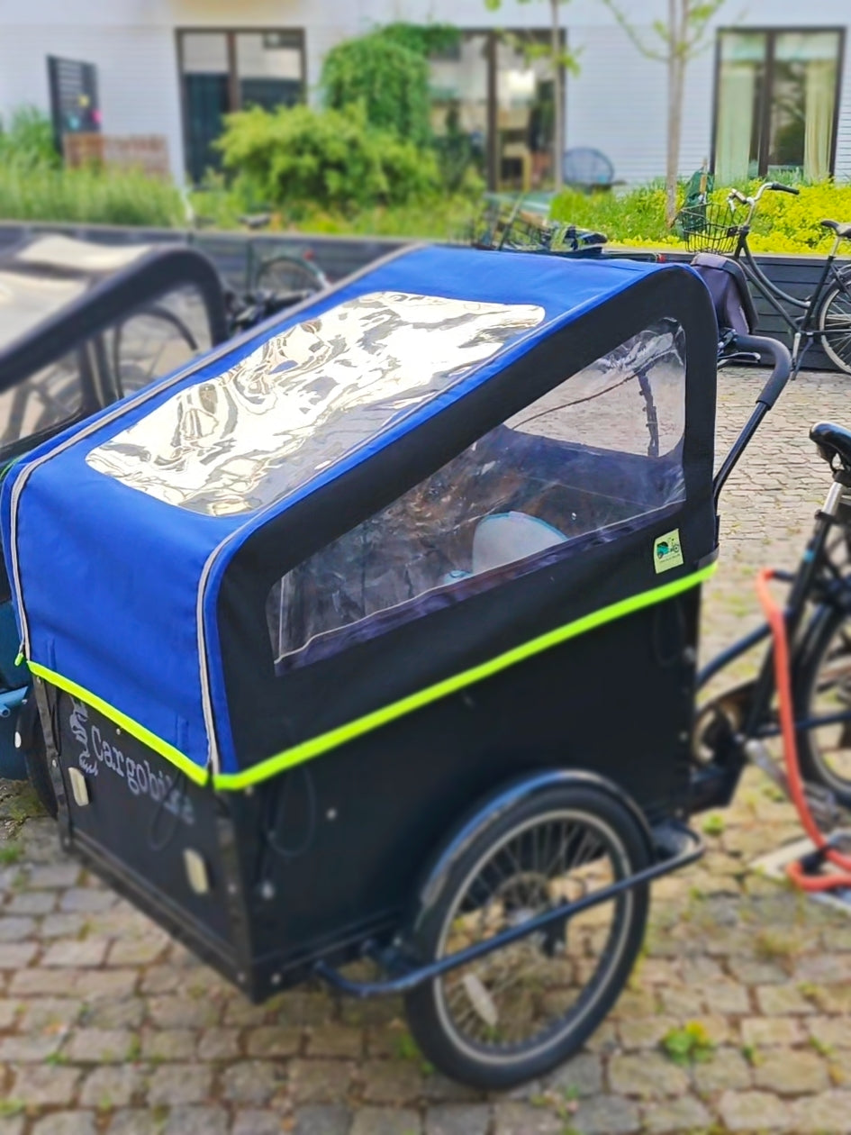 Mildvind kaleche – skabt til hverdagen med børn og ladcykel.